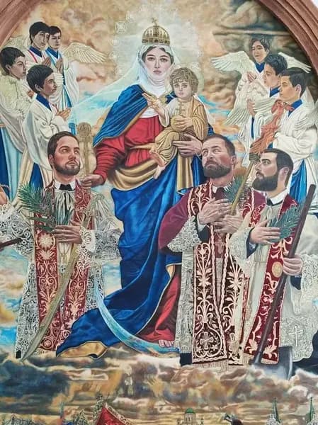 Imagem de Santos Marcos Crisino, Estêvão Pongracz e Melquior Grodziecki